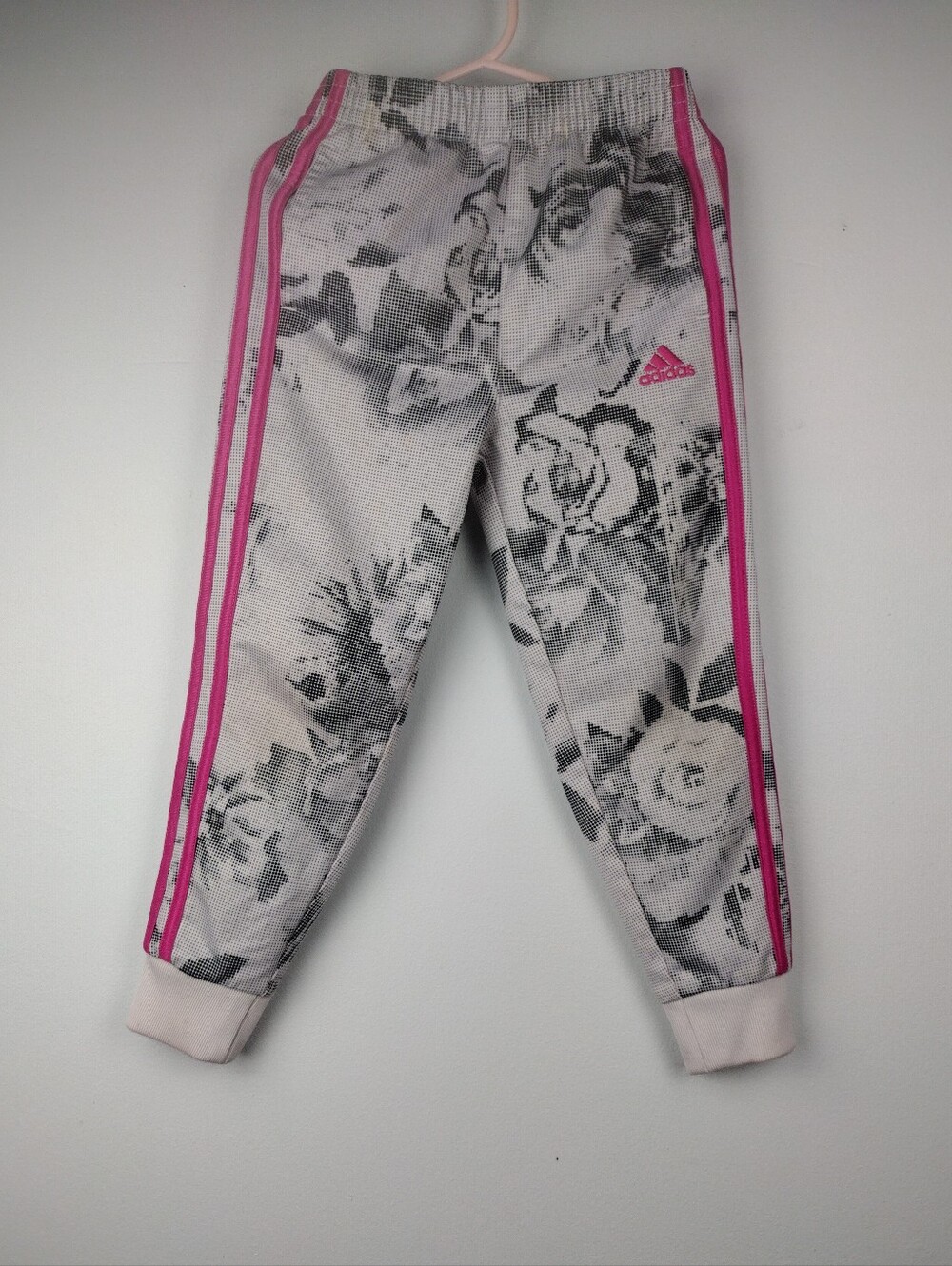 Adidas Floral Girl's Track Jacket & Pants kid's size 5 - Picture 6 of 9